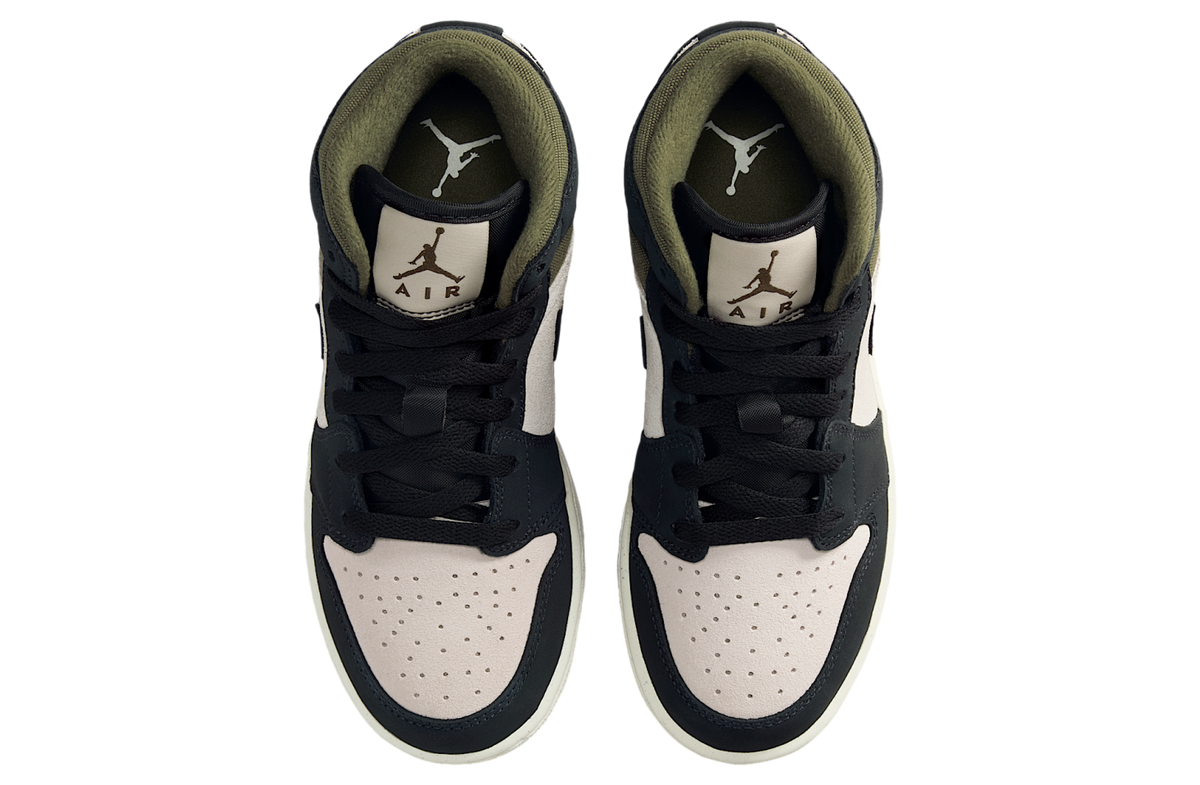 Air Jordan 1 Mid GS Light Orewood Brown / Medium Olive - Image 4