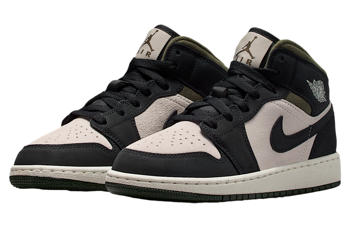 Air Jordan 1 Mid GS Light Orewood Brown / Medium Olive - Image 5
