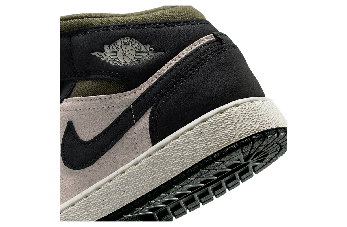 Air Jordan 1 Mid GS Light Orewood Brown / Medium Olive - Image 8
