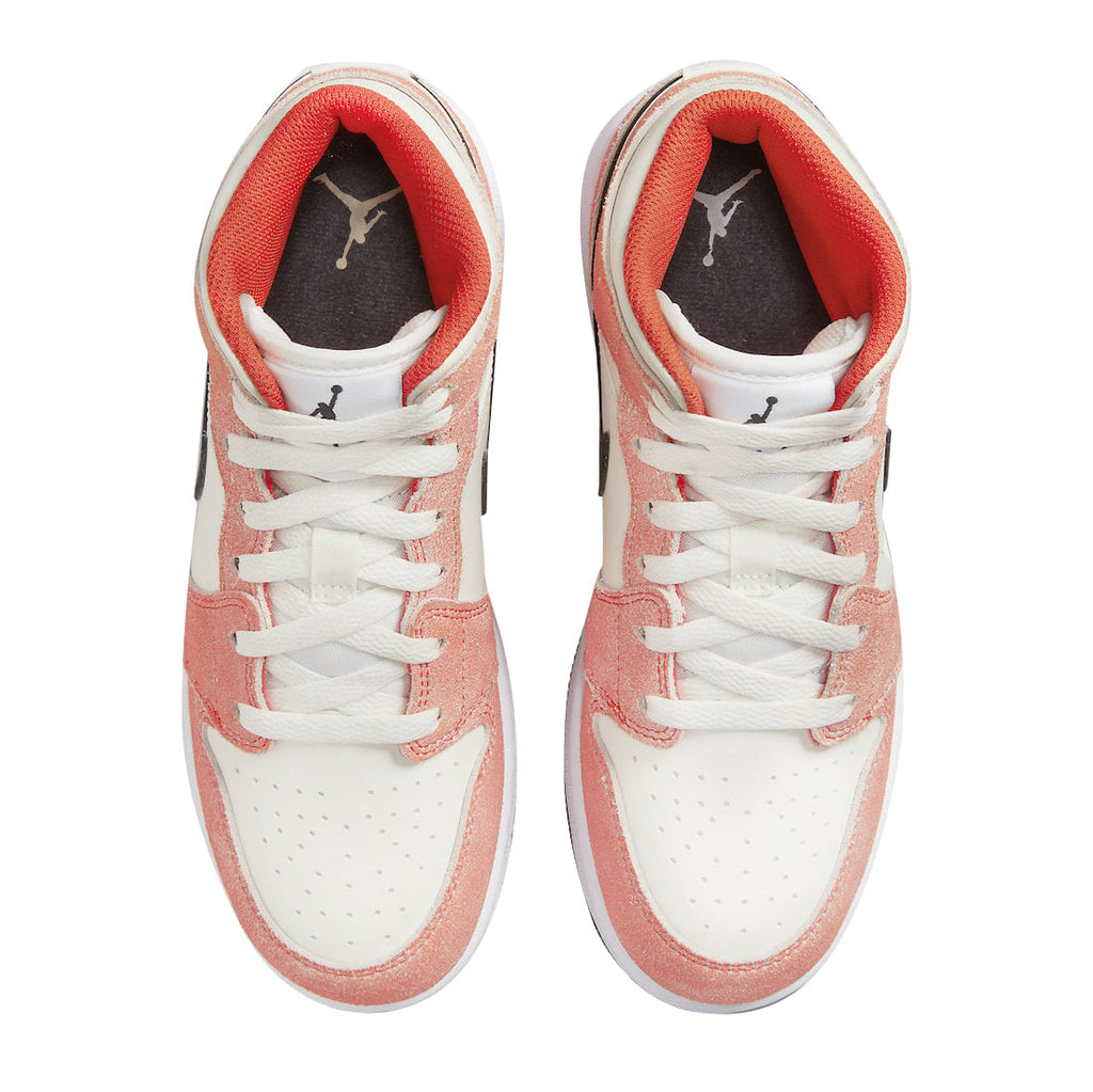 Air Jordan 1 Mid GS Orange Suede - Image 4