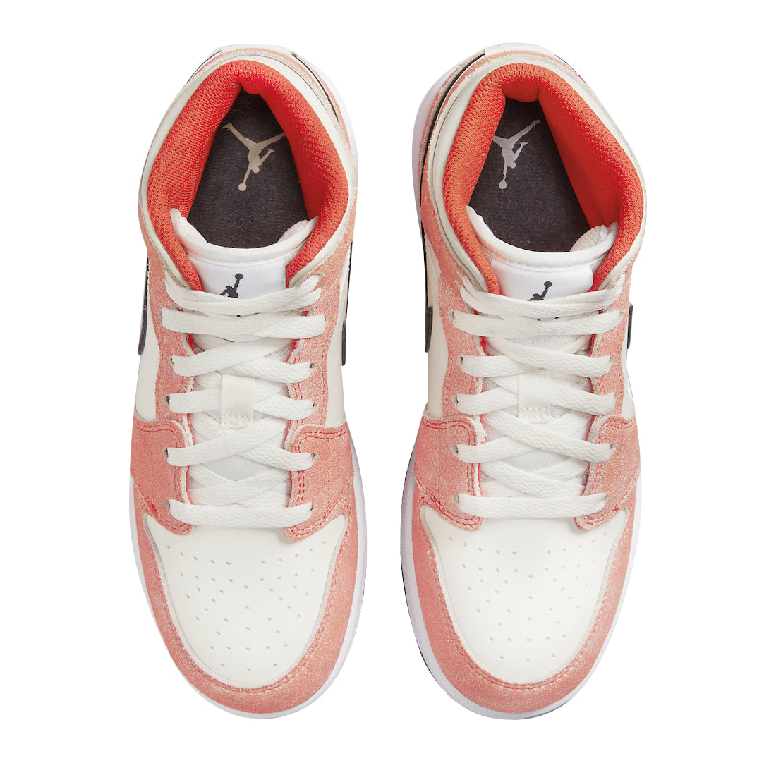 Air Jordan 1 Mid GS Orange Suede - Image 4