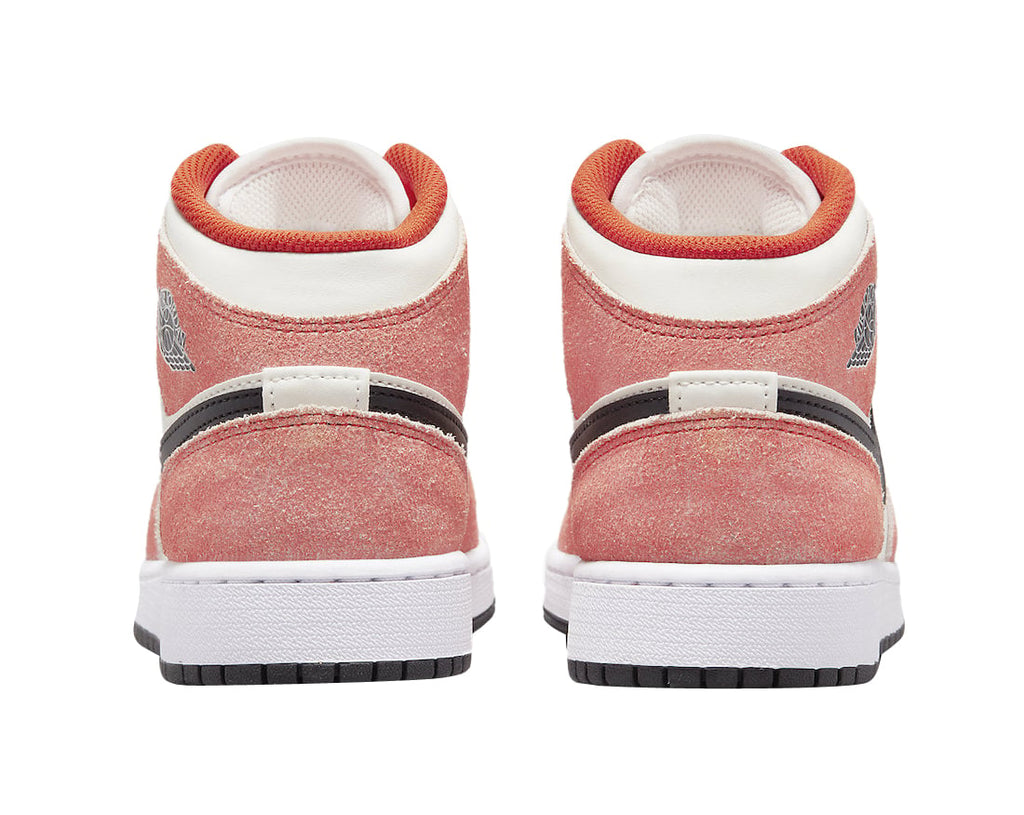 Air Jordan 1 Mid GS Orange Suede - Image 5