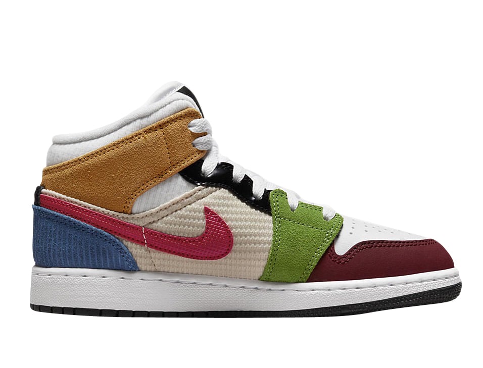 Air Jordan 1 Mid GS Patchwork - Image 3