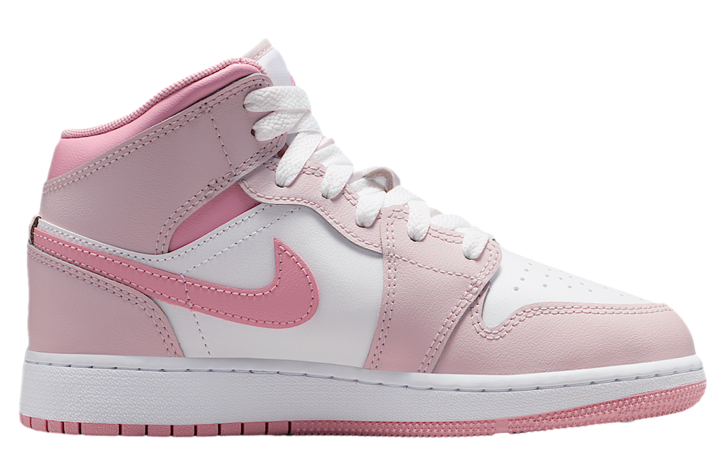 Air Jordan 1 Mid GS Pearl Pink / White - Image 3