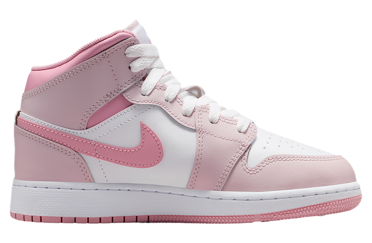Air Jordan 1 Mid GS Pearl Pink / White - Image 3