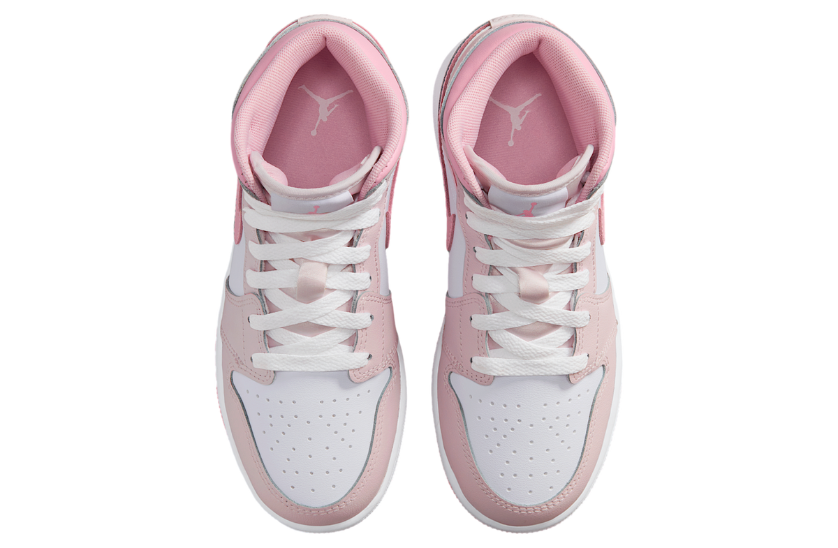 Air Jordan 1 Mid GS Pearl Pink / White - Image 4