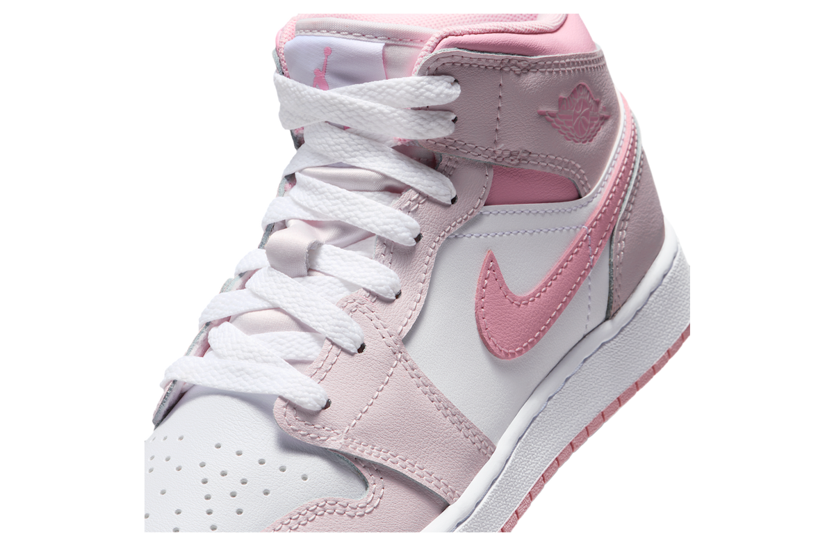 Air Jordan 1 Mid GS Pearl Pink / White - Image 7