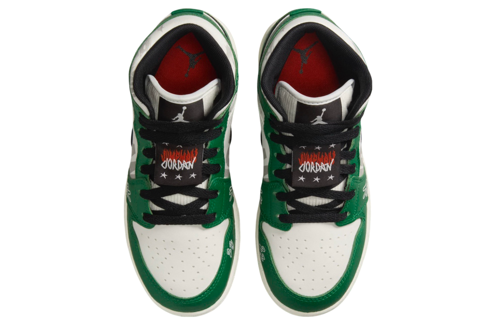 Air Jordan 1 Mid GS Pine Green / White - Image 4