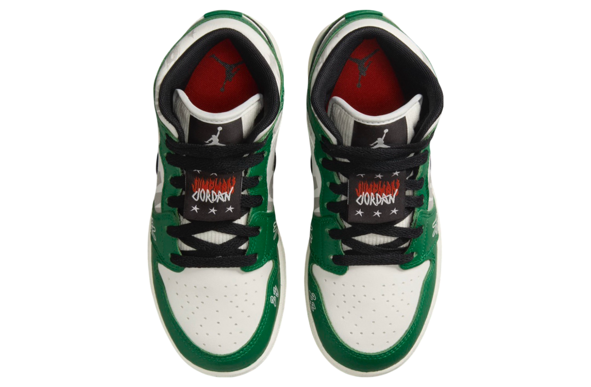 Air Jordan 1 Mid GS Pine Green / White - Image 4