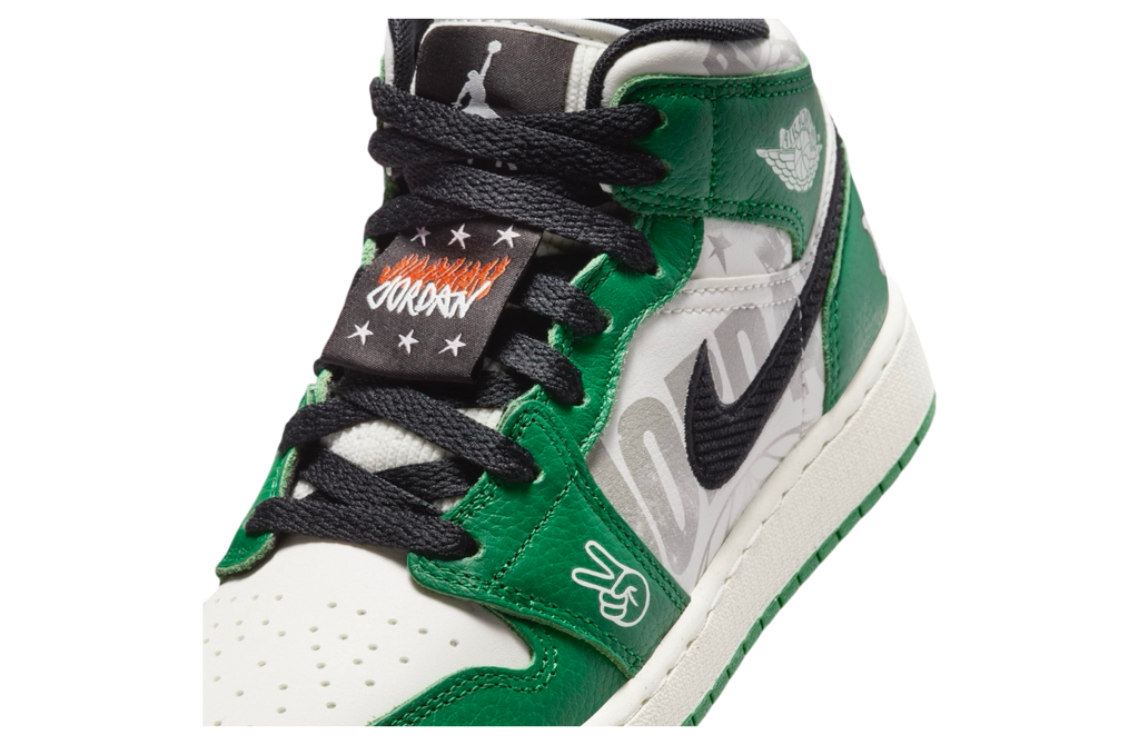 Air Jordan 1 Mid GS Pine Green / White - Image 7