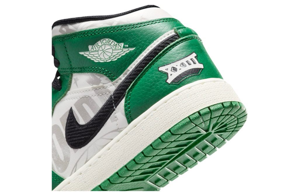 Air Jordan 1 Mid GS Pine Green / White - Image 8