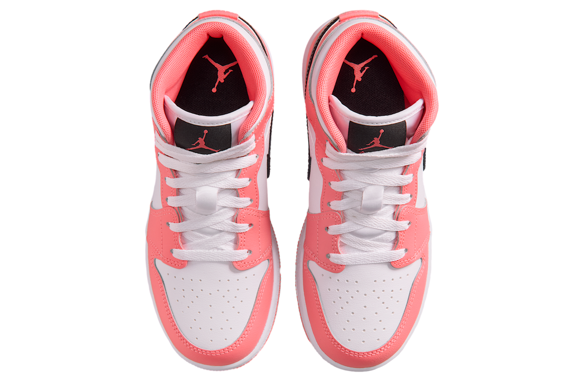 Air Jordan 1 Mid GS Pink Gaze / White - Image 4