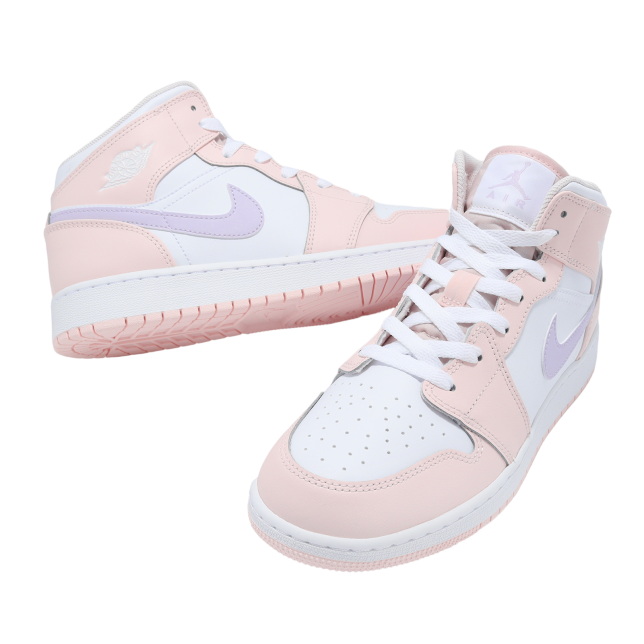 Air Jordan 1 Mid GS Pink Wash / White - Image 7