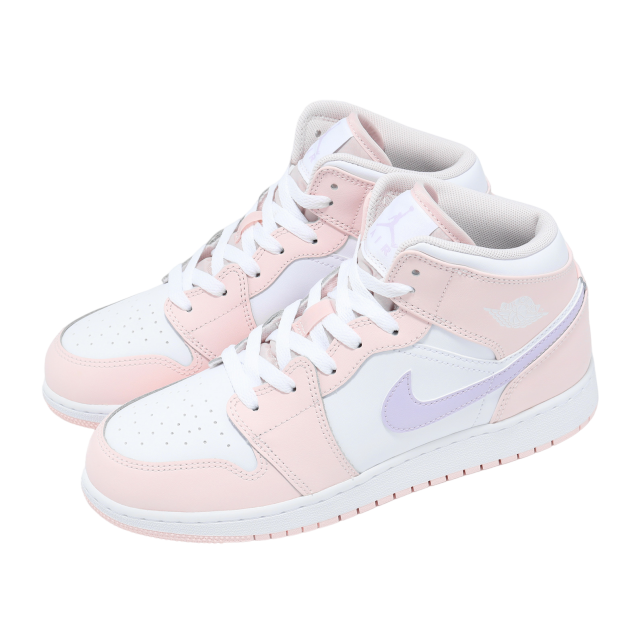 Air Jordan 1 Mid GS Pink Wash / White - Image 8