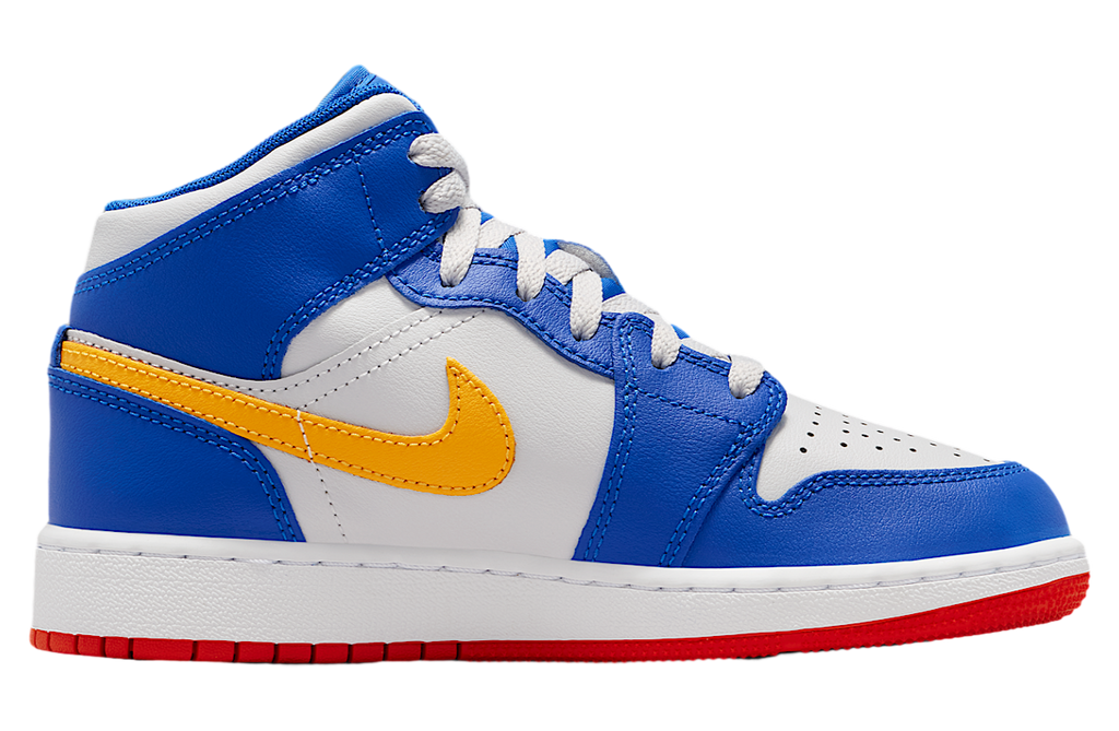 Air Jordan 1 Mid GS Racer Blue / Gold - Image 3