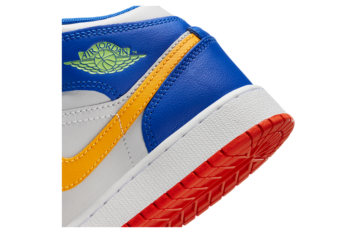Air Jordan 1 Mid GS Racer Blue / Gold - Image 8