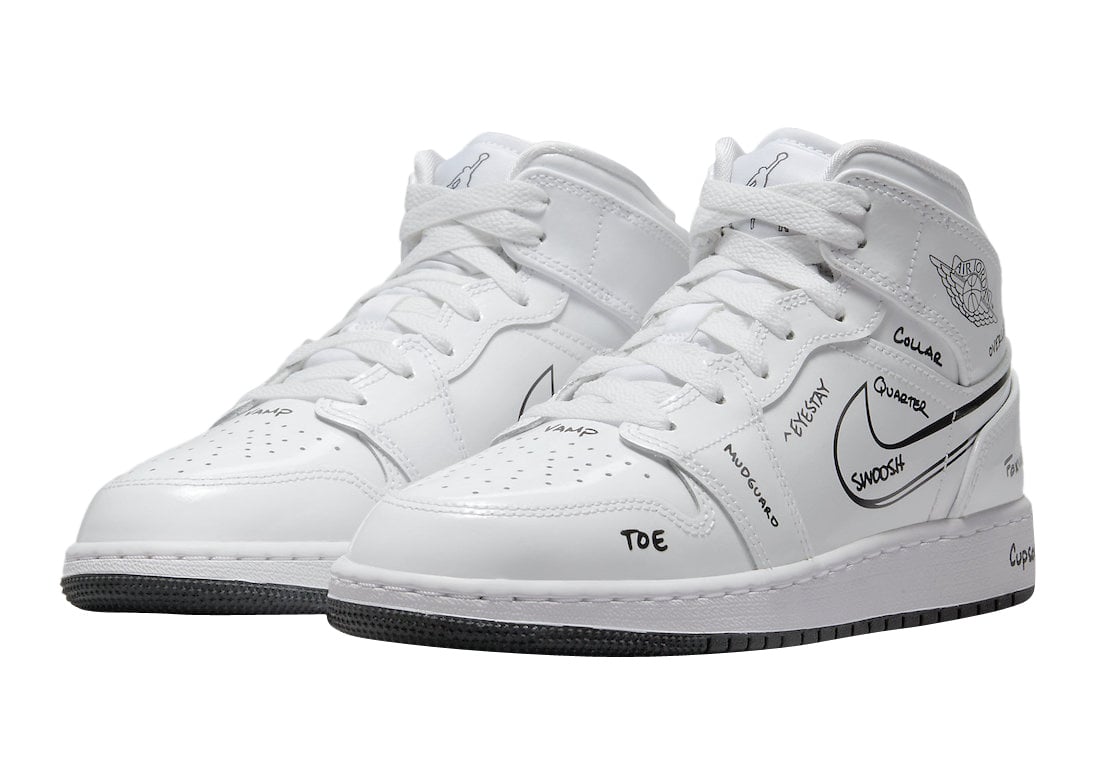 Air Jordan 1 Mid GS Schematic - Image 2
