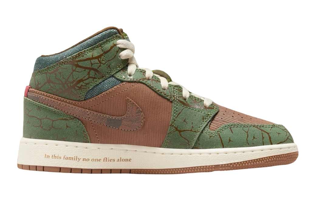 Air Jordan 1 Mid GS Treeline - Image 3