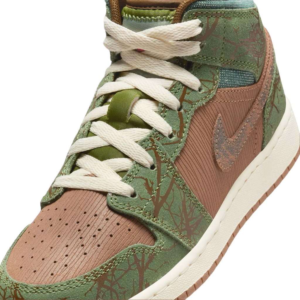 Air Jordan 1 Mid GS Treeline - Image 7