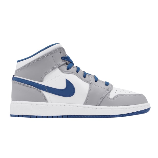 Air Jordan 1 Mid GS True Blue Cement - Image 2