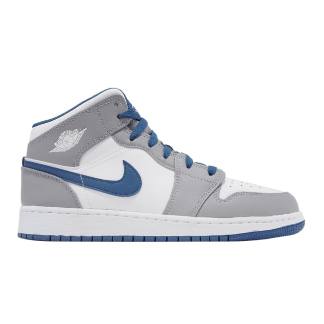 Air Jordan 1 Mid GS True Blue Cement - Image 5