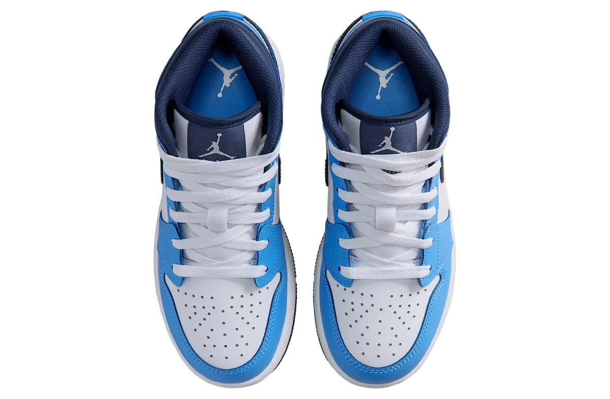 Air Jordan 1 Mid GS University Blue / White - Image 4