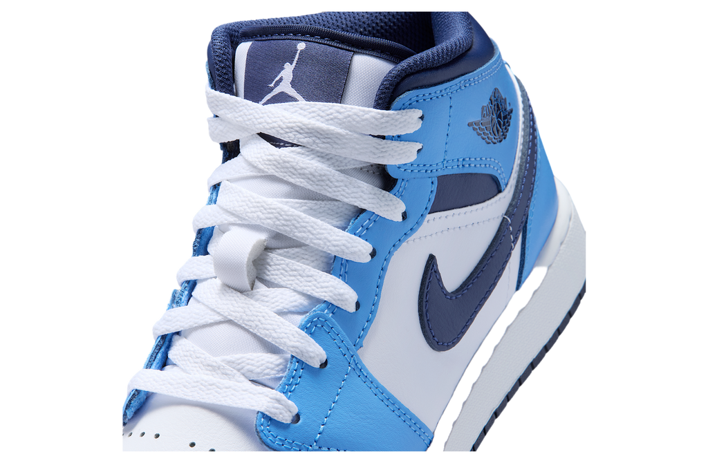 Air Jordan 1 Mid GS University Blue / White - Image 7