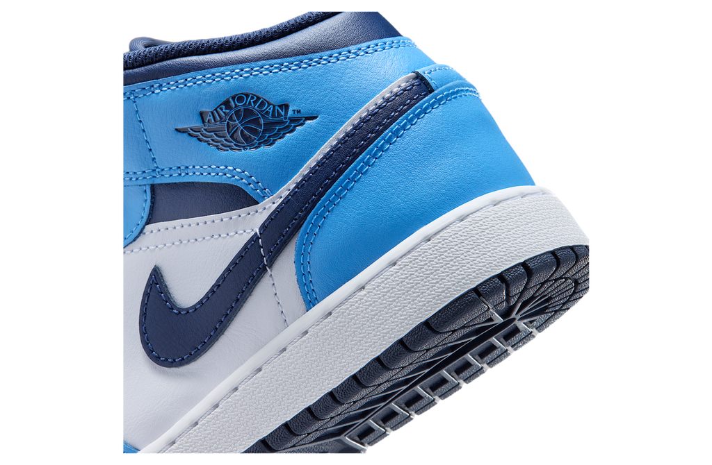 Air Jordan 1 Mid GS University Blue / White - Image 8