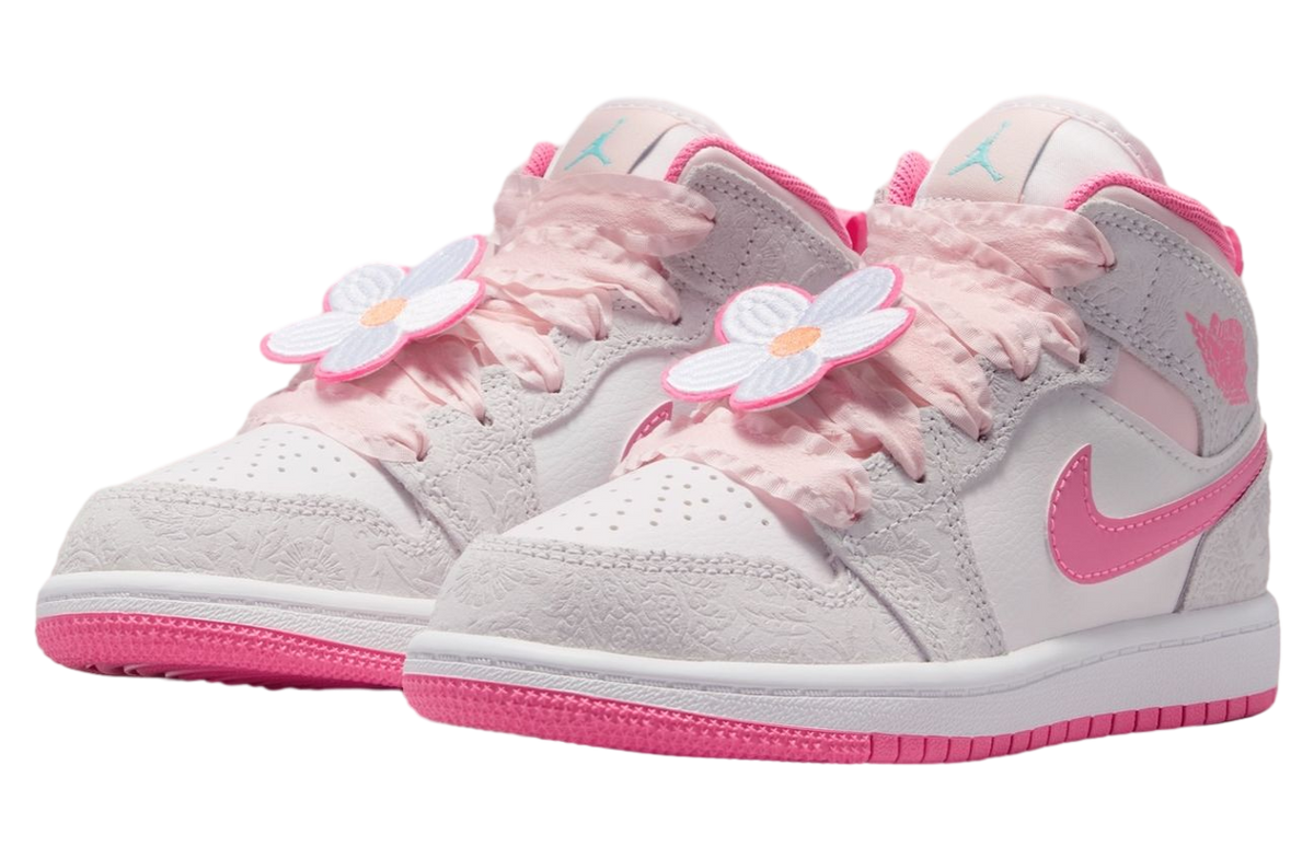 Air Jordan 1 Mid GS Vast Grey / Sail - Image 3