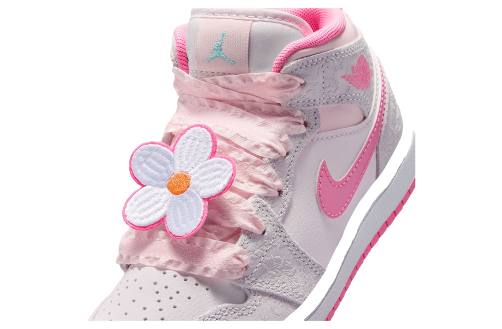 Air Jordan 1 Mid GS Vast Grey / Sail - Image 6