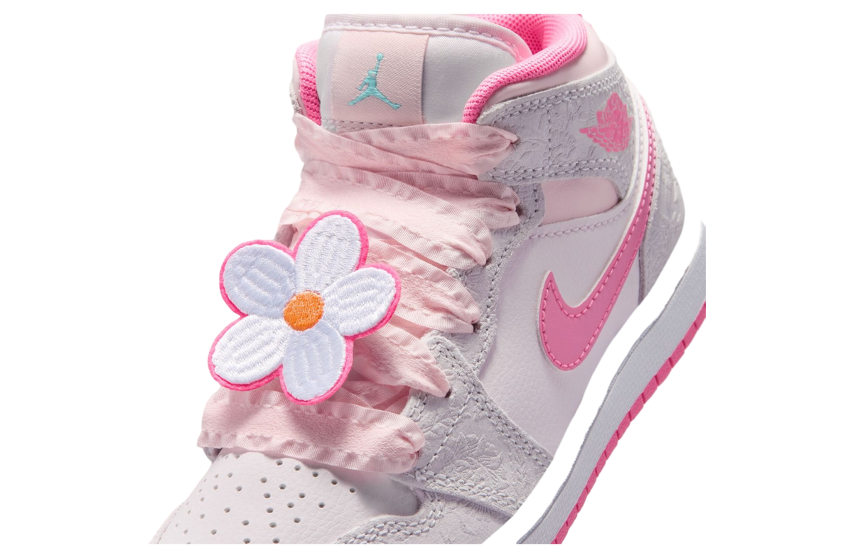 Air Jordan 1 Mid GS Vast Grey / Sail - Image 6