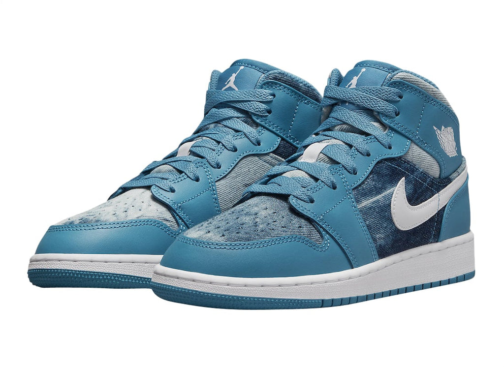 Air Jordan 1 Mid GS Washed Denim - Image 2