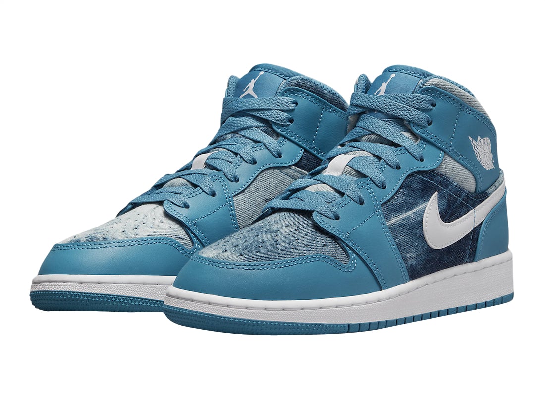 Air Jordan 1 Mid GS Washed Denim - Image 2