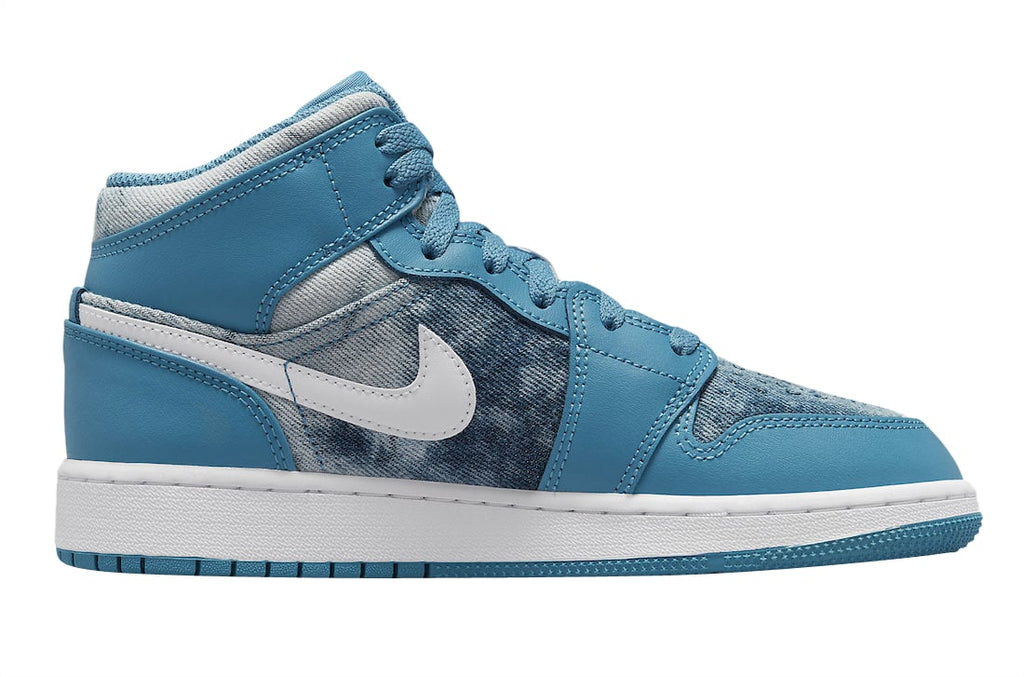 Air Jordan 1 Mid GS Washed Denim - Image 3