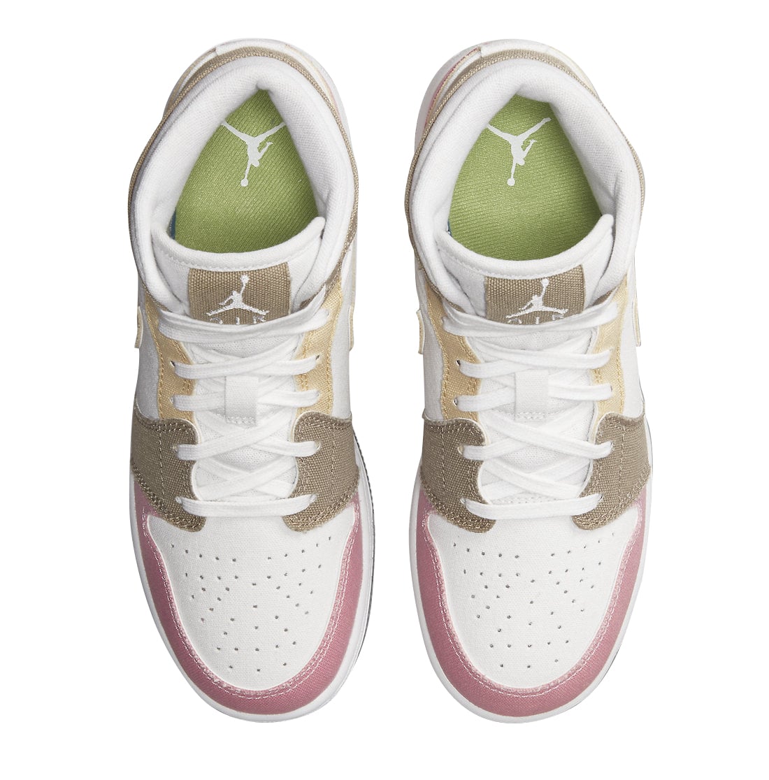 Air Jordan 1 Mid GS White Pink Tan - Image 4