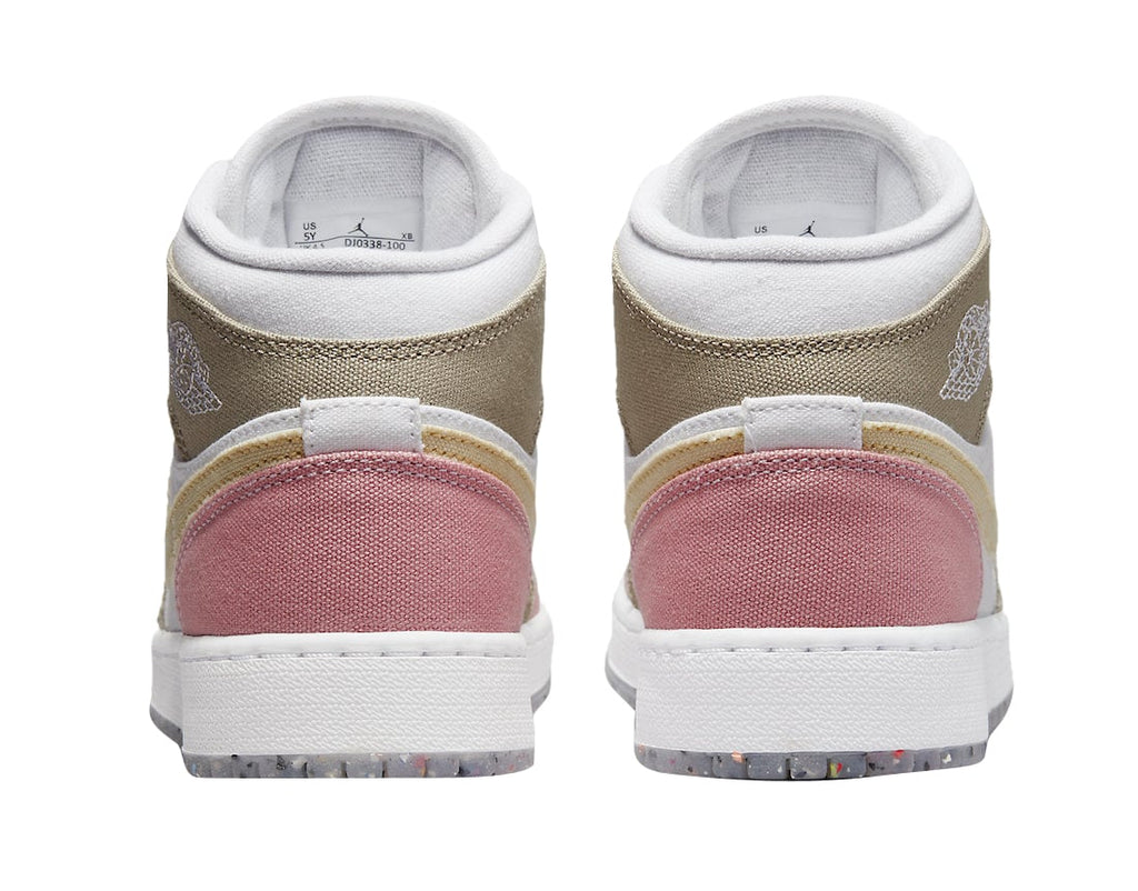 Air Jordan 1 Mid GS White Pink Tan - Image 5