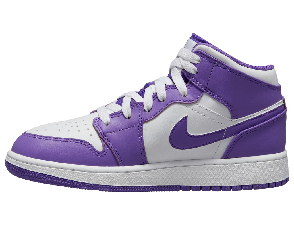 Air Jordan 1 Mid GS White Purple - Image 2