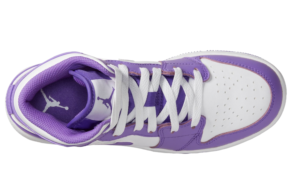 Air Jordan 1 Mid GS White Purple - Image 3