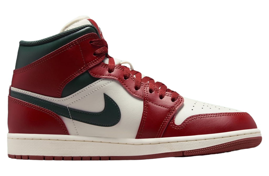 Air Jordan 1 Mid Red Stone / Midnight Green - Image 2