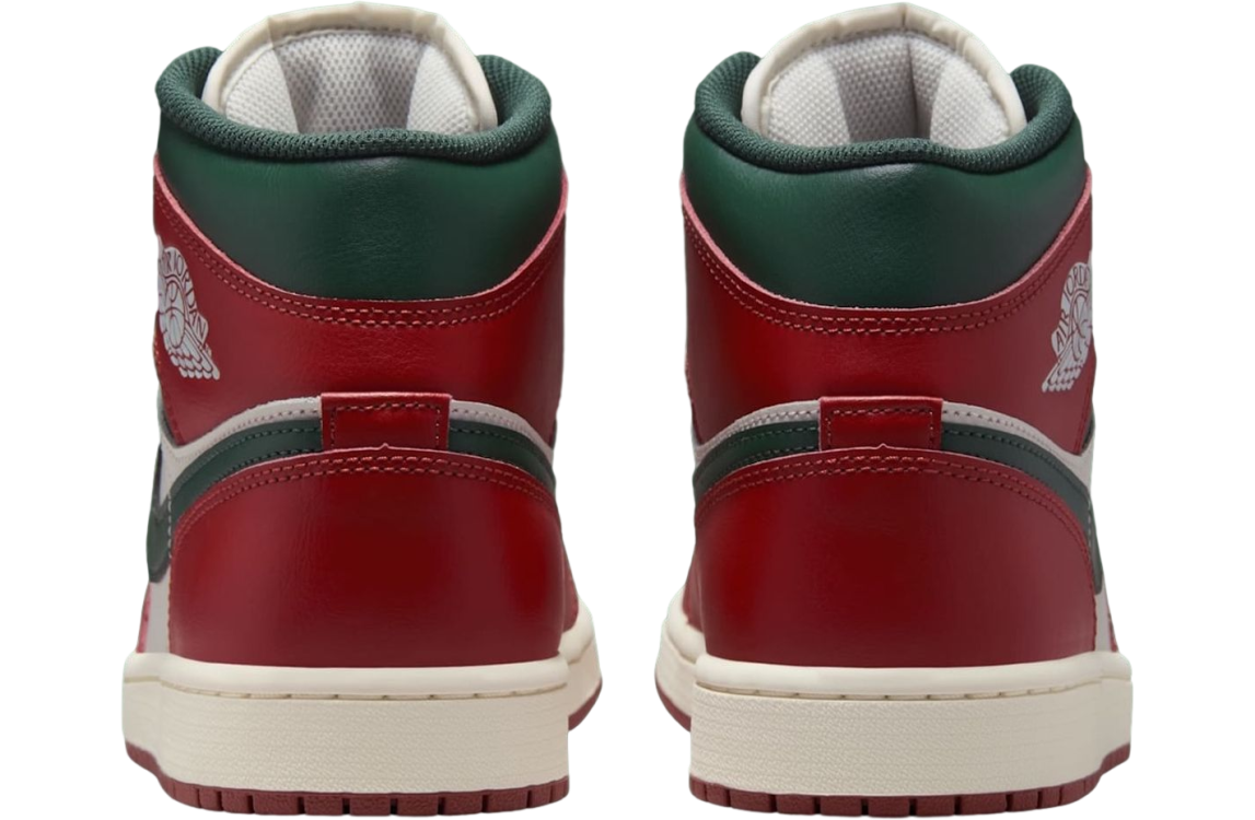 Air Jordan 1 Mid Red Stone / Midnight Green - Image 4