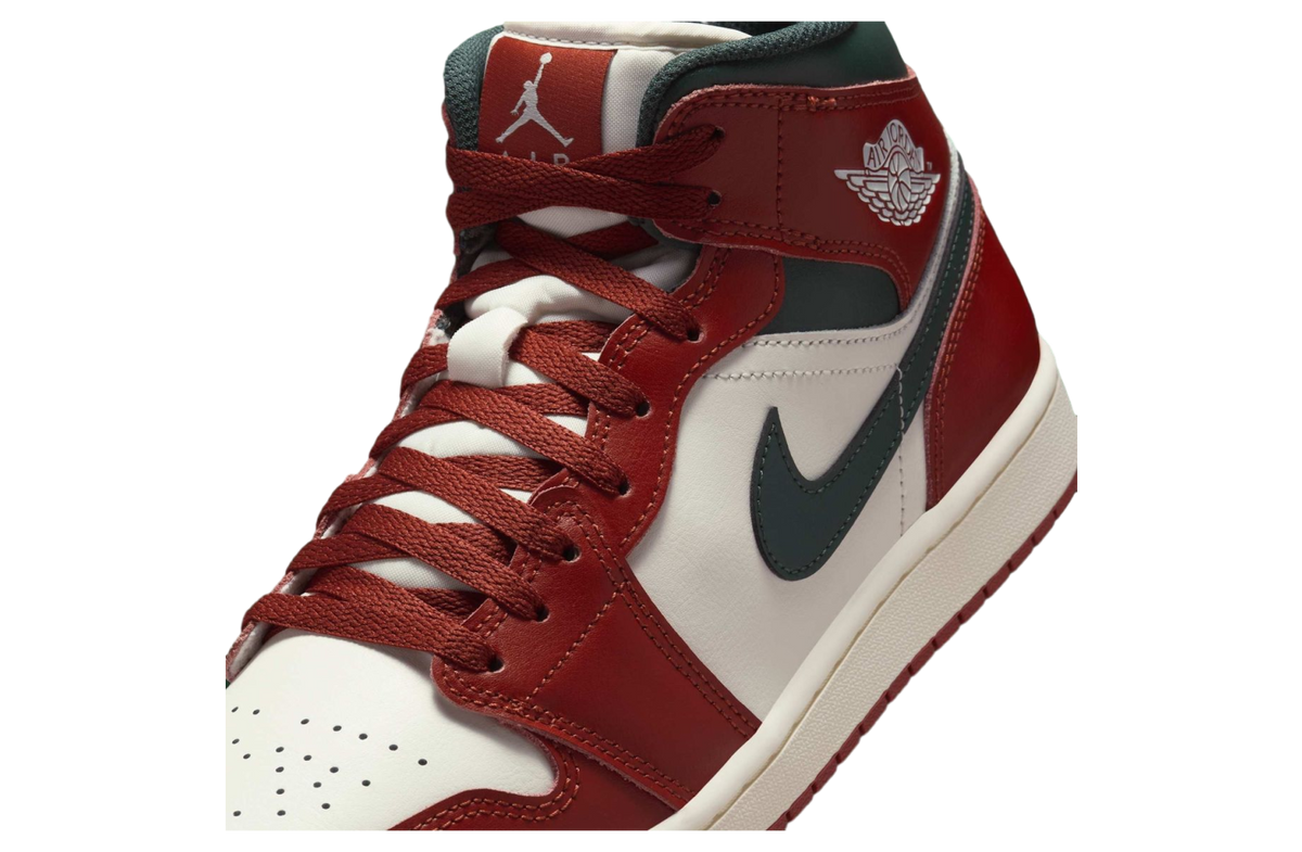 Air Jordan 1 Mid Red Stone / Midnight Green - Image 5