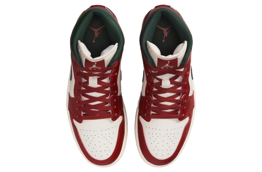 Air Jordan 1 Mid Red Stone / Midnight Green - Image 6