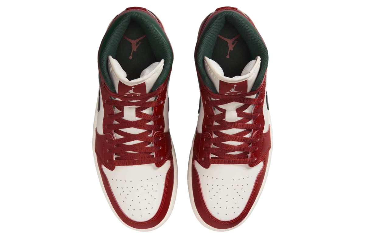 Air Jordan 1 Mid Red Stone / Midnight Green - Image 6
