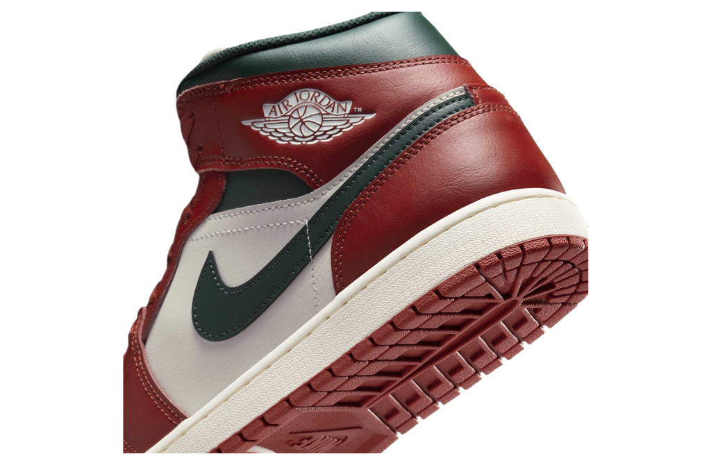 Air Jordan 1 Mid Red Stone / Midnight Green - Image 7