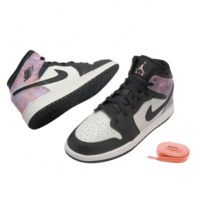 Air Jordan 1 Mid SE GS Black Bleached Coral - Image 6