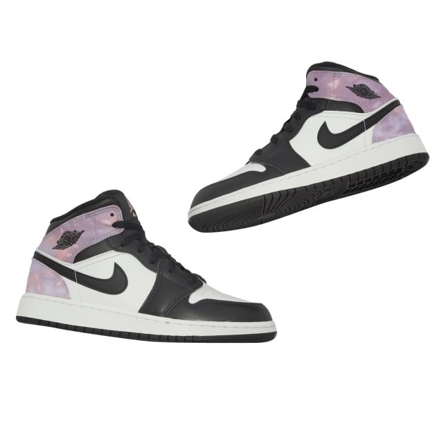 Air Jordan 1 Mid SE GS Black Bleached Coral - Image 7