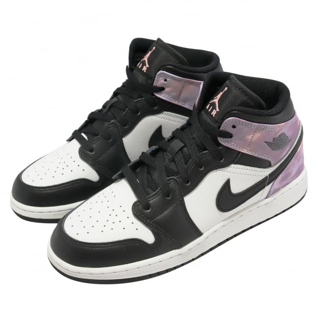 Air Jordan 1 Mid SE GS Black Bleached Coral - Image 8