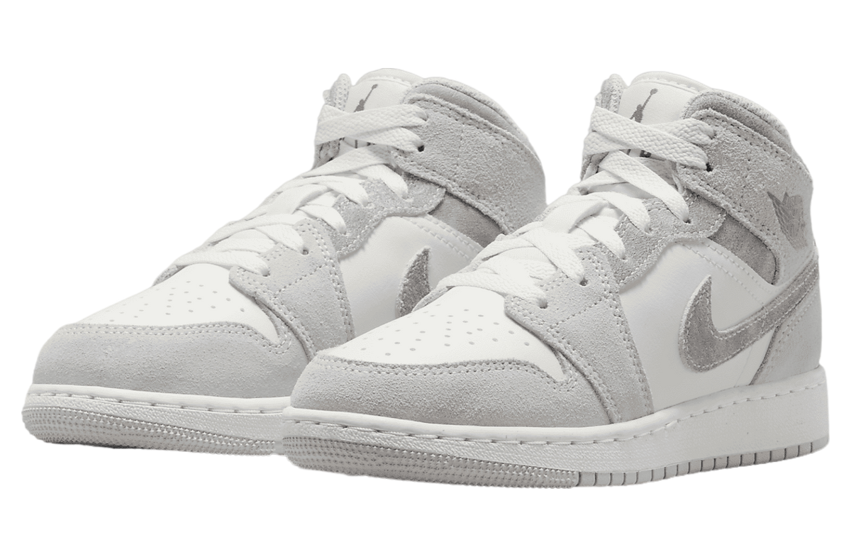 Air Jordan 1 Mid SE GS Neutral Grey / Sail - Image 5