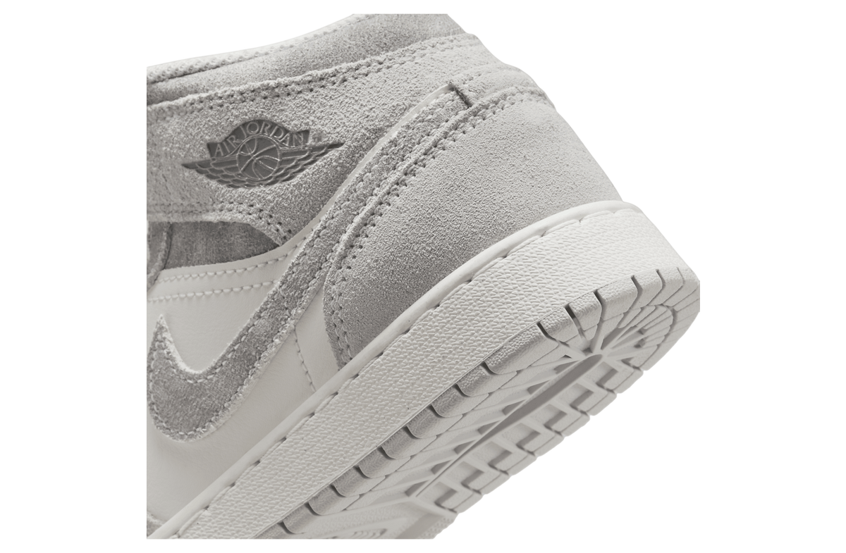 Air Jordan 1 Mid SE GS Neutral Grey / Sail - Image 8