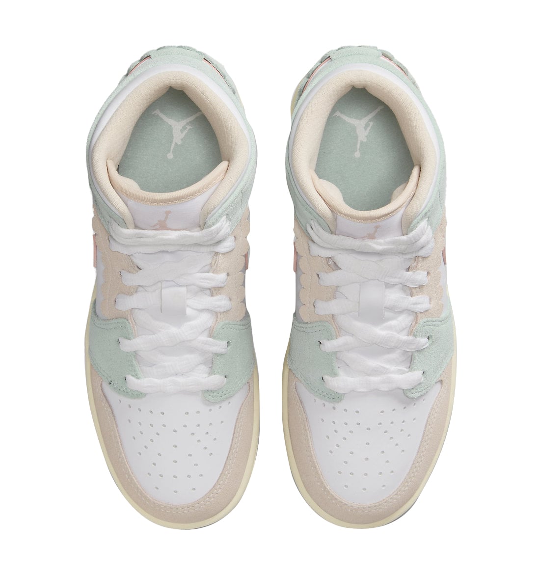 Air Jordan 1 Mid SE GS Pink Oxford - Image 4